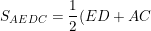\small S_{AEDC}=\frac{1}{2}(ED+AC).DH